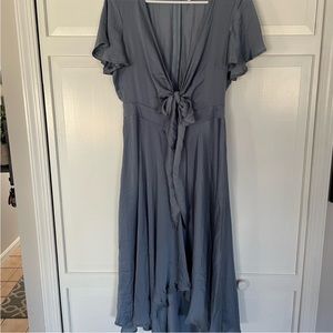 Silky midi dress